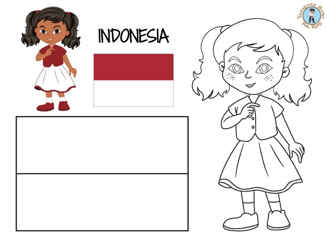 Indonesia coloring page