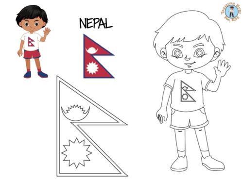 Nepal coloring page