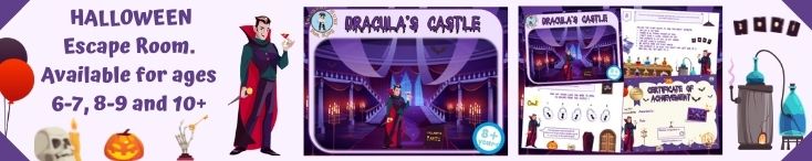 Dracula escape room to do at home for kids - Treasure hunt 4 Kids