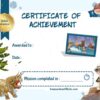 Certificate of achievement, dinosaur-themed