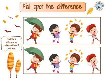 Fall spot the difference game