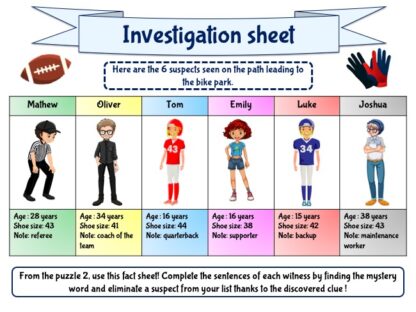 Football investigation fact sheet