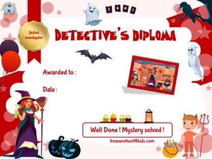 Halloween detective diploma