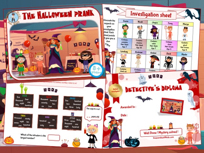Halloween detective game kit to print