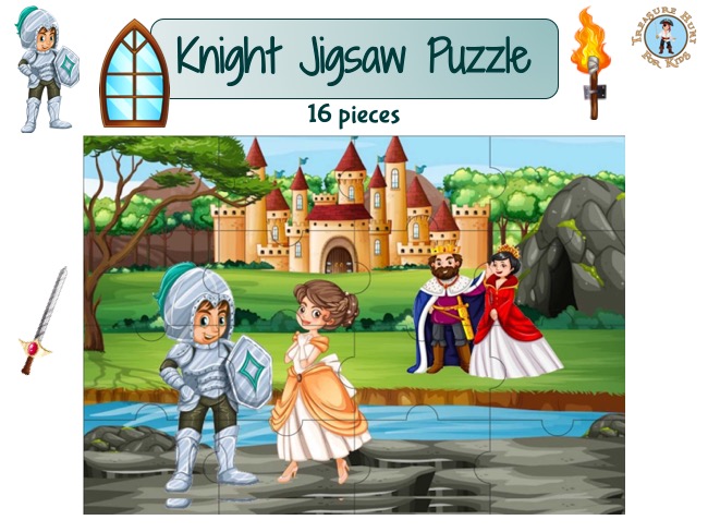 Knight jigsaw puzzle to print