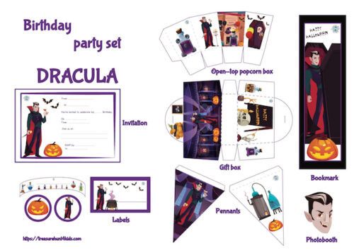 Dracula escape room to do at home for kids - Treasure hunt 4 Kids