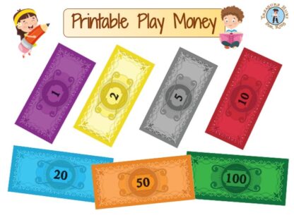 Printable play money
