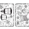 24 numbered Christmas Coloring pages
