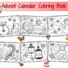 Advent calendar coloring book