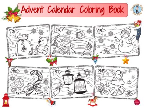 Advent calendar coloring book