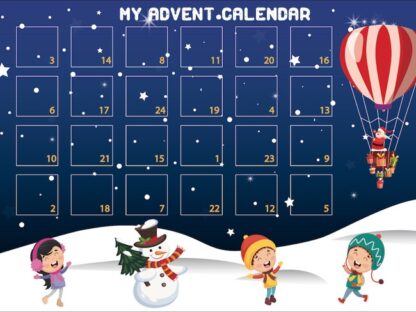 Christmas Advent Calendar to print