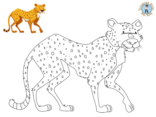 leopard coloring page
