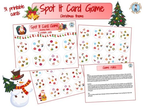 Christmas spot it card game