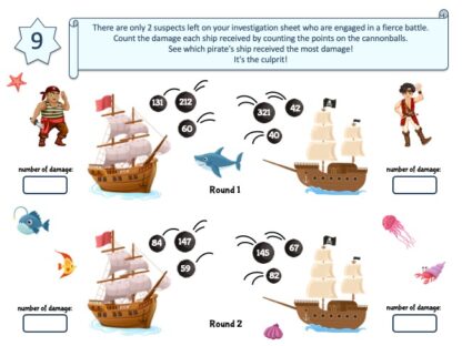 Pirate adventure game with puzzles and clues