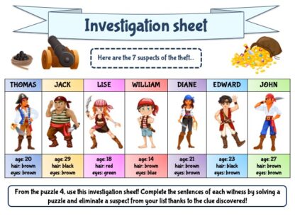 Pirate detective mystery party
