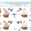 Pirate investigation clue for kids aged 4-5 years