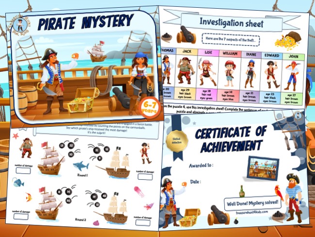 Pirate mystery game to play at home