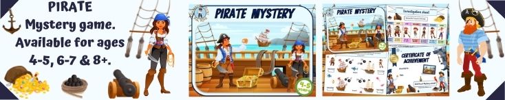 Pirate mystery game to print