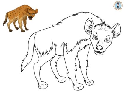 hyena coloring page