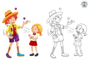 Juggling Coloring Page - Free Printables - Treasure hunt 4 Kids