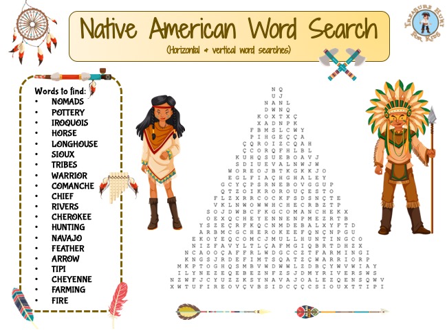 Native American Tribes Word Search Word Search Printa - vrogue.co