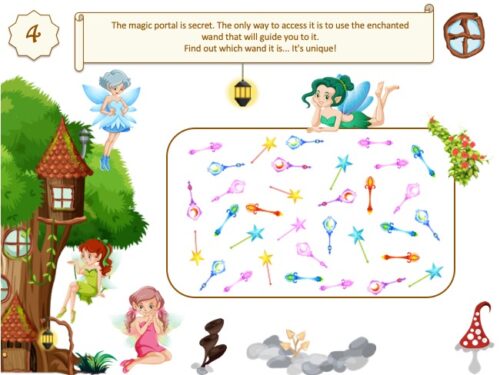 Fairy Printable Game - Treasure hunt - Treasure hunt 4 Kids