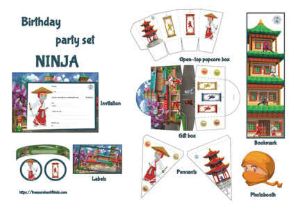 Ninja birthday party printables