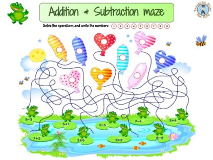 Addition and subtraction maze
