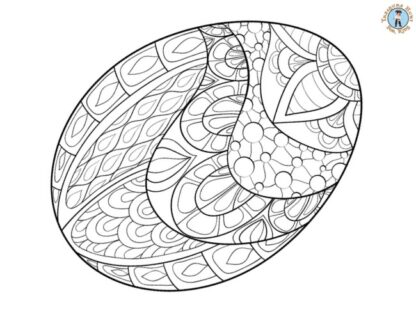 Detailed Easter egg coloring page