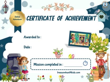 Easter game certificate