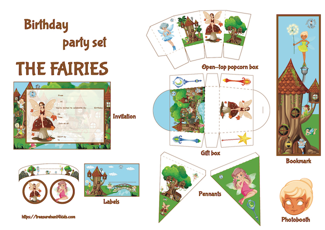 Fairy birthday party printables