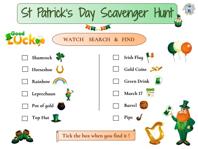 St Patrick's Day Scavenger hunt