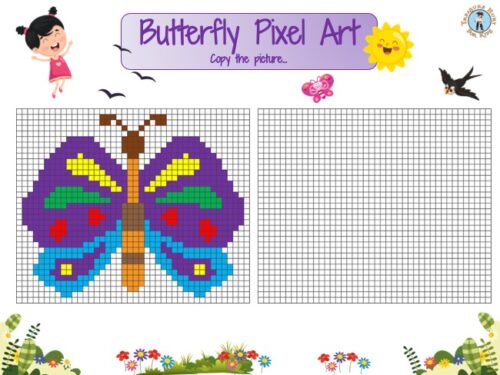 Butterfly pixel art