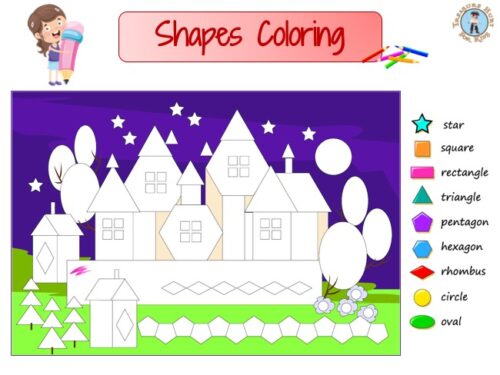 Shape coloring page