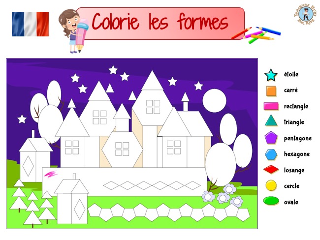 French shapes worksheet - teaching resources