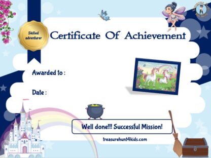 Unicorn certificate of achievement