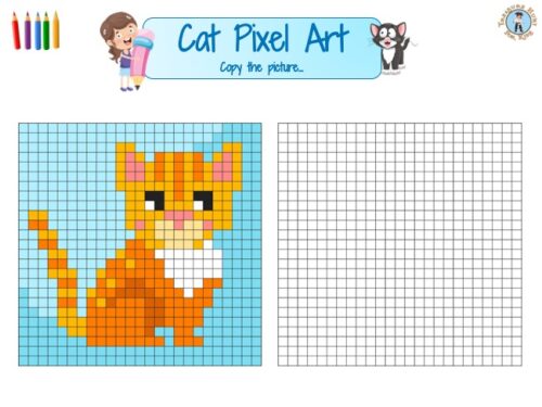 cat pixel art