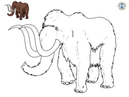 Mammoth coloring page