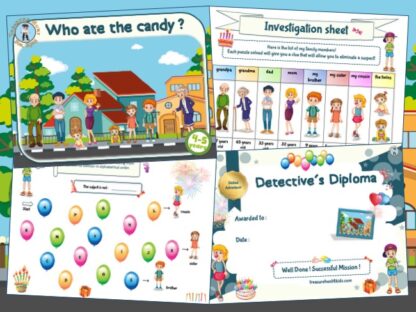 Printable candy mystery game