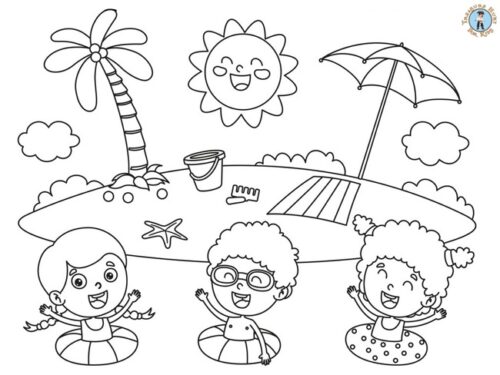 Summer coloring page