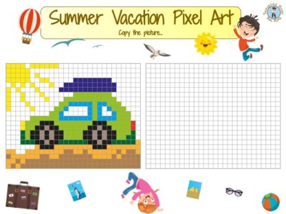 Summer vacation pixel art