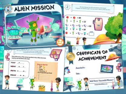 Alien mystery party game to print