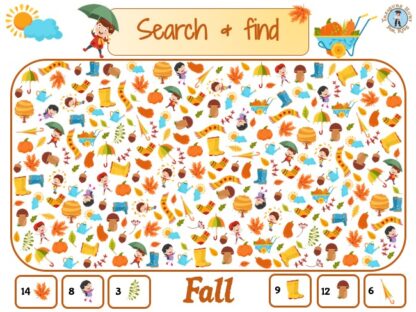 Fall look and find hidden pictures