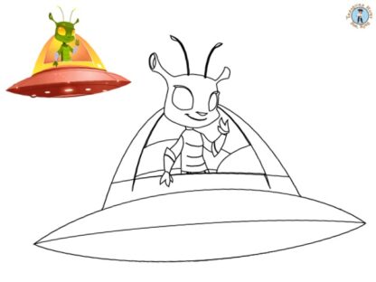 UFO coloring page