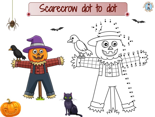 Halloween Scarecrow dot to dot