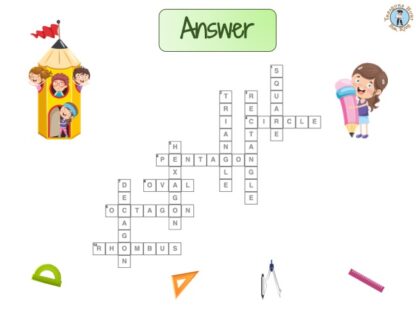 Shapes crossword worksheet