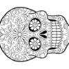 Sugar skull coloring page