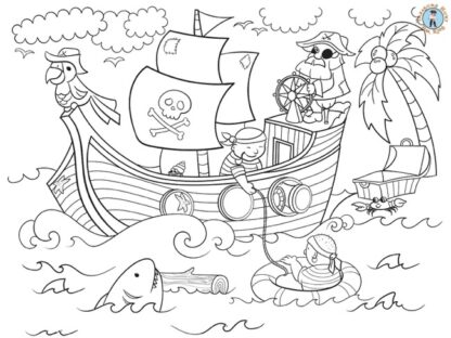 Pirates coloring page