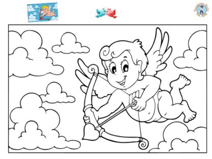 Cupid coloring page