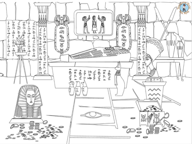 Ancient Egypt coloring page